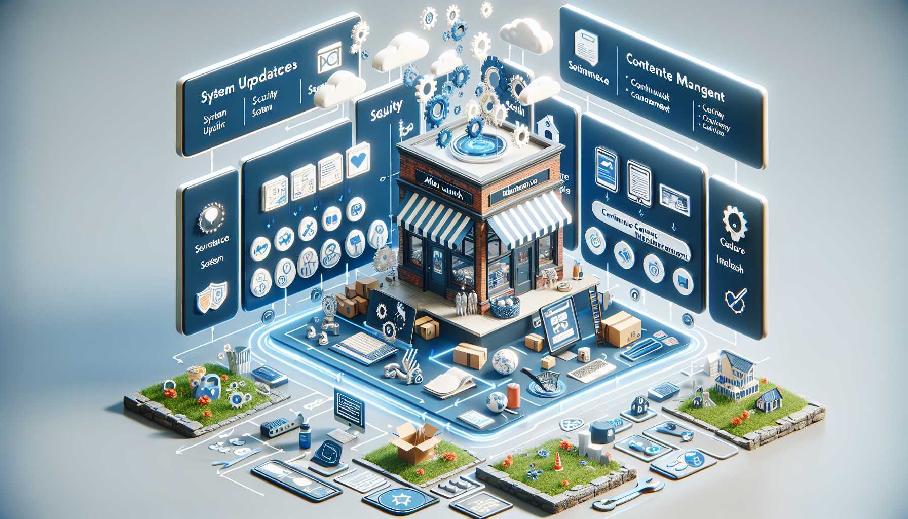 תחזוקת חנות אחרי השקה: עדכונים, אבטחה, תכנים ושיפור מתמיד